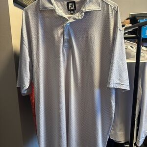 FootJoy Men's Patterned Polo Shirt - Subtle Gray